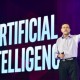 Intel Vice President Gadi Singer announces a series of collaborations with Baidu on artificial intelligence at Baidu Create on Wednesday, July 4, 2018, in Beijing. (Credit: Intel Corporation)