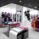 luxury and fashionable brand new interior of cloth store