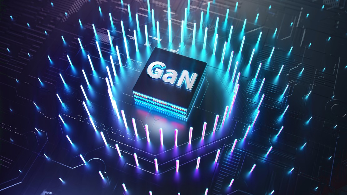 Gan,Gallium,Nitride,Power,Semiconductor,Chip,3d,Rendering